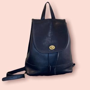 Vintage COACH Black Leather Backpack 9791